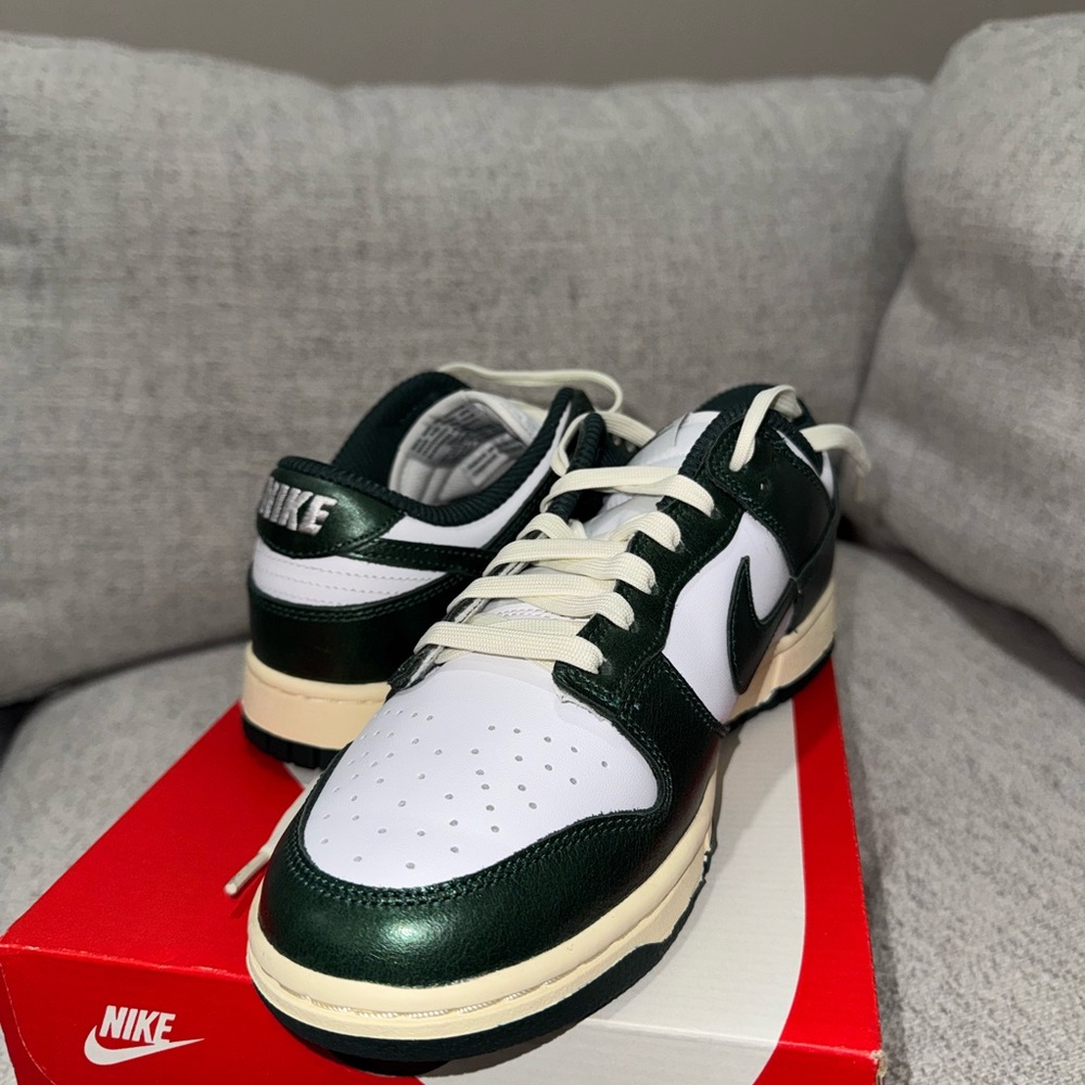 Nike women’s dunk low in green coconut milk